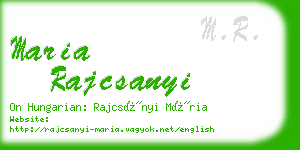 maria rajcsanyi business card